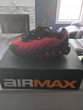 Nike Kids Red and Black Air Max Bubble Sole Sneakers